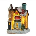 thumbnail image 2 of Casa De Luz De Resina De Navidad LED Decoraciones De Navidad Escena De Navidad De Resina Casa De Pueblo Para Regalos De Navidad ANGGREK Descripción de la referencia, 2 of 4
