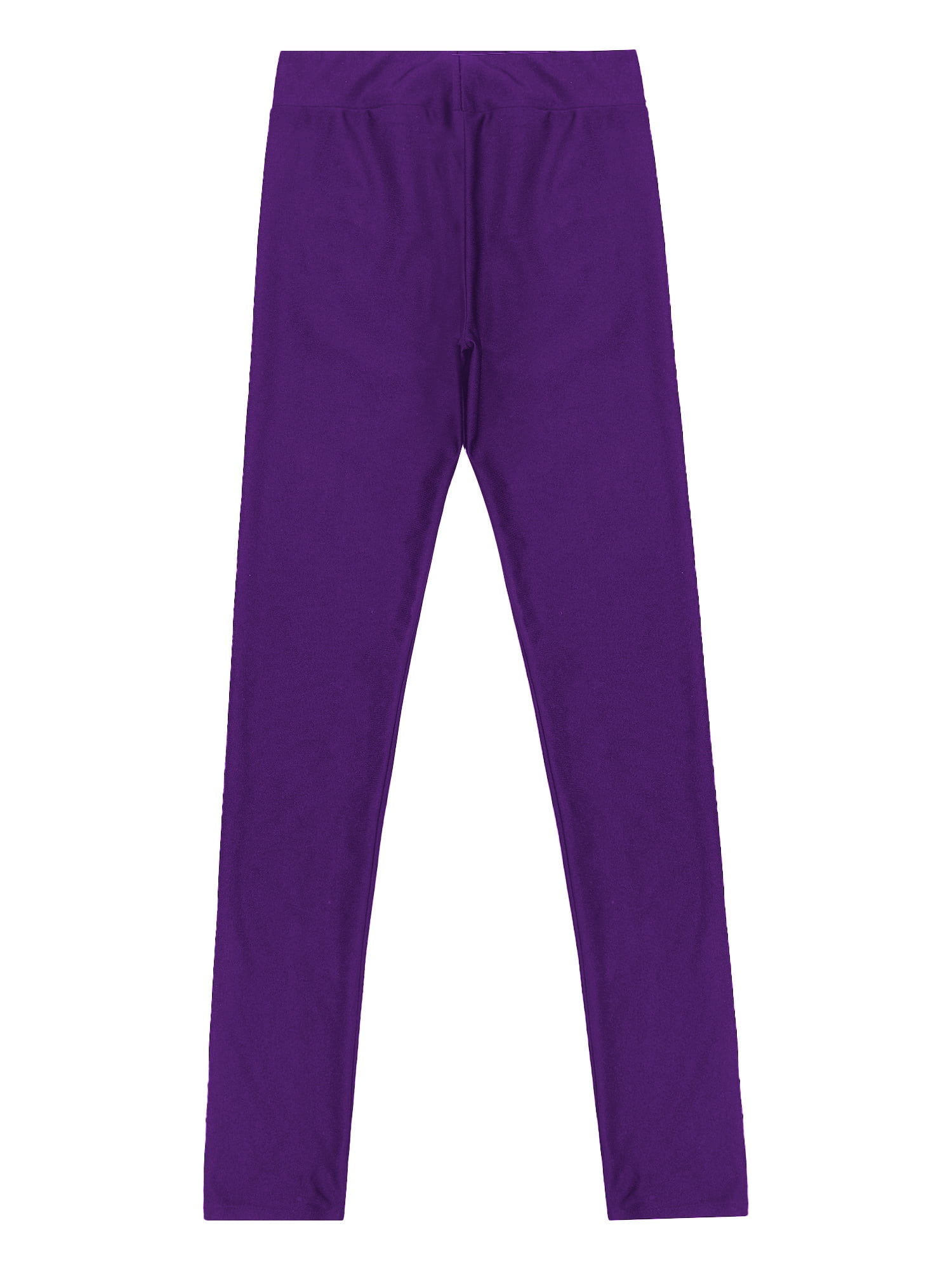 YiZYiF Kids Girls Stretchy Athletic Long Pants Leggings Yoga Skating Skinny  Tights Purple 14