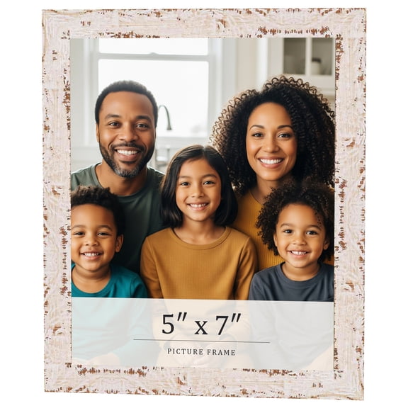 5x7 In Frame White Solid Wood Picture Frame Width 1.125 Inches | Interior Frame Depth 0.5 Inches |