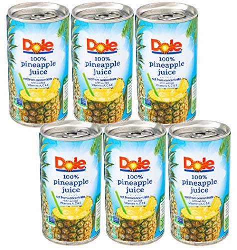 Dole Canned 100 Pineapple Juice 6 Fl Oz 24 Count Walmart Com