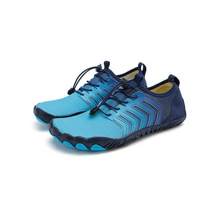 

Fangasis Unisex Beach Shoe Yoga Water Shoes Sport Aqua Socks Womens Mens Barefoot Surf Casual Diving Dark Blue 5.5