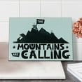 thumbnail image 2 of Saying Cutting Board, Mountains are Calling Inscription in Scandinavian Style Climbing and Traveling, Decorative Tempered Glass Cutting and Serving Board, Small Size, Black and White, by Ambesonne, 2 of 5
