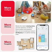 Roborock Q8 Max Robot Vacuum and Mop with Obstacle Avoidance, LiDAR Navigation, 5500Pa Suction Power, and App Control(White)