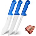 thumbnail image 2 of GEREMF-3-Piece Butcher Knife Set - 8" Chef Knife & 7.5" Butcher Knife, 7" Boning Knife | Non-Slip Blue Handle, High Chromium Stainless Steel | Ideal For Meat Processing, Durable, Gift For Men, 2 of 4