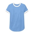 thumbnail image 3 of fatyb Workout Tops for Women Short Sleeve Color Block Running Shirts Womens Lightweight Athletic Tee, 3 of 7