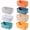 Mix color, variant on Trianu Desktop Storage Box, 4 Pack Plastic Storage Bin with Cutout Handles, Household Socks Cosmetics Storage Basket for Bathroom, Kitchen, Countertop, Cabinet, 9.64*6.3*3.93 in, White