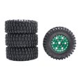 thumbnail image 1 of Neumáticos de Rueda de goma Hugo 4 piezas 1/24 RC para Axial SCX24 Verde, 1 of 8