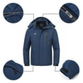thumbnail image 4 of Tyhengta Men's Waterproof Ski Jacket Warm Winter Snow Coat Mountain Windbreaker Hooded Raincoat Navy Blue XL, 4 of 8