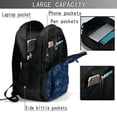 thumbnail image 4 of Daiia Snowflake Dark Blue Pattern USB Charging Backpack for Men and Women, Anti-Theft Backpack,Travel Backpack,School Backpack,College Backpack,Laptop Backpack, 4 of 7