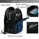 thumbnail image 4 of Fotbe Snowflake Dark Blue Mochila con Estampado y Puerto USB para Hombre y Mujer, Mochila Antirrobo, Mochila de Viaje, Mochila Escolar, Mochila Universitaria, 4 of 7