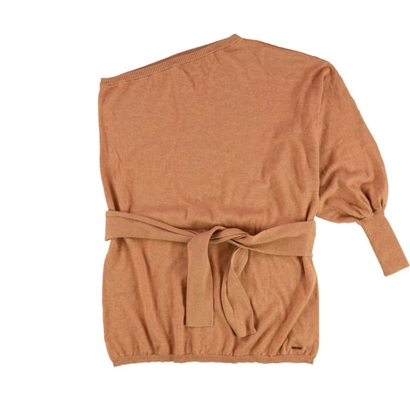 n:philanthropy Womens One Shoulder Pullover Sweater, Brown, Small