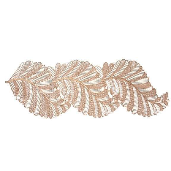 YFTDEY PVC Embossed Floral Table Mat, European Long Shaped Table Runner, Water-Resistant Non-Slip Heat Insulator, Perfect for Dining Room, Party Decor, Home Essentials