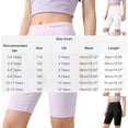 thumbnail image 2 of FRSASU Girl's Basic High Waisted Active Volleyball Yoga Shorts Knee-Length Compression Sports Leggings High Waist Summer Casual Tights Black, 2 of 8