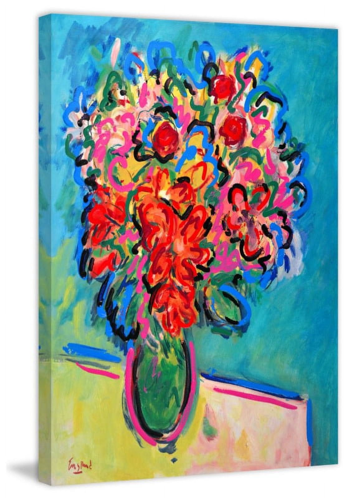 Marmont Hill 'Red And Pink Bouquet' by Wayne Ensrud Painting Print on Wrapped Canvas