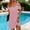 Pink, variant on HOMBOM Womens Off The Shoulder Dresses Summer Casual Short Sleeve Solid Red Mini Sundress for Women
