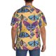 thumbnail image 3 of Balery Butterfly 3 Camisa Casual de Manga Corta con Botones para Hombre, Texturizada, Estilo Cubano, para Playa, Verano-4X-Large, 3 of 5