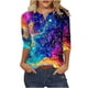 thumbnail image 2 of Tejiojio Womens Summer Crew Neck Casual T Shirt 3/ Length Sleeve Blouses Tops Athletic T-Shirt for Women Graphic S-3XL, 2 of 7
