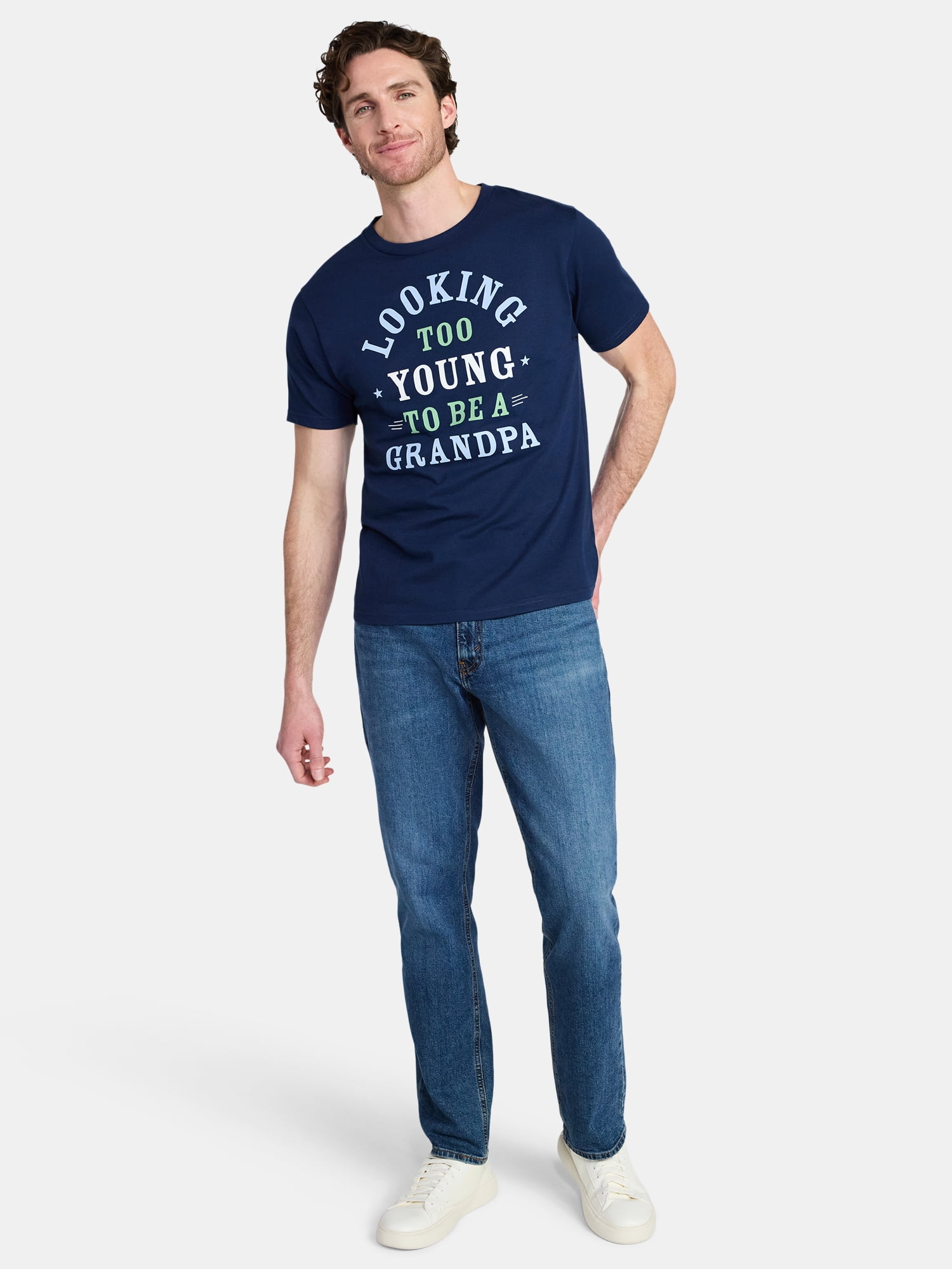 Father's Day Men's Looking Young Graphic Tee by Way to Celebrate, Sizes XS-5XL