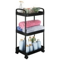 thumbnail image 1 of Carro rodante Carro utilitario Carro rodante de 3 niveles Almacenamiento debajo del escritorio Carro junto a la cama Carro para refrigerios Carro organizador para libros, 1 of 7