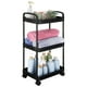 thumbnail image 1 of Carrito de almacenamiento con ruedas de 3 niveles, organizador compacto para dormitorio, cocina y montaje, diseño robusto, almacenamiento versátil, 1 of 9