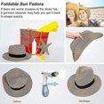 thumbnail image 3 of Traditional Rollable Panama Hat With Wide Brim, Breathable Summer Handmade Straw Hat, Men's Fedora Sun Hats, 3 of 4