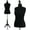 Black, variant on Female Dress Form Pinnable Mannequin Body Torso with Wooden Tripod Base Stand (White, 10-12)