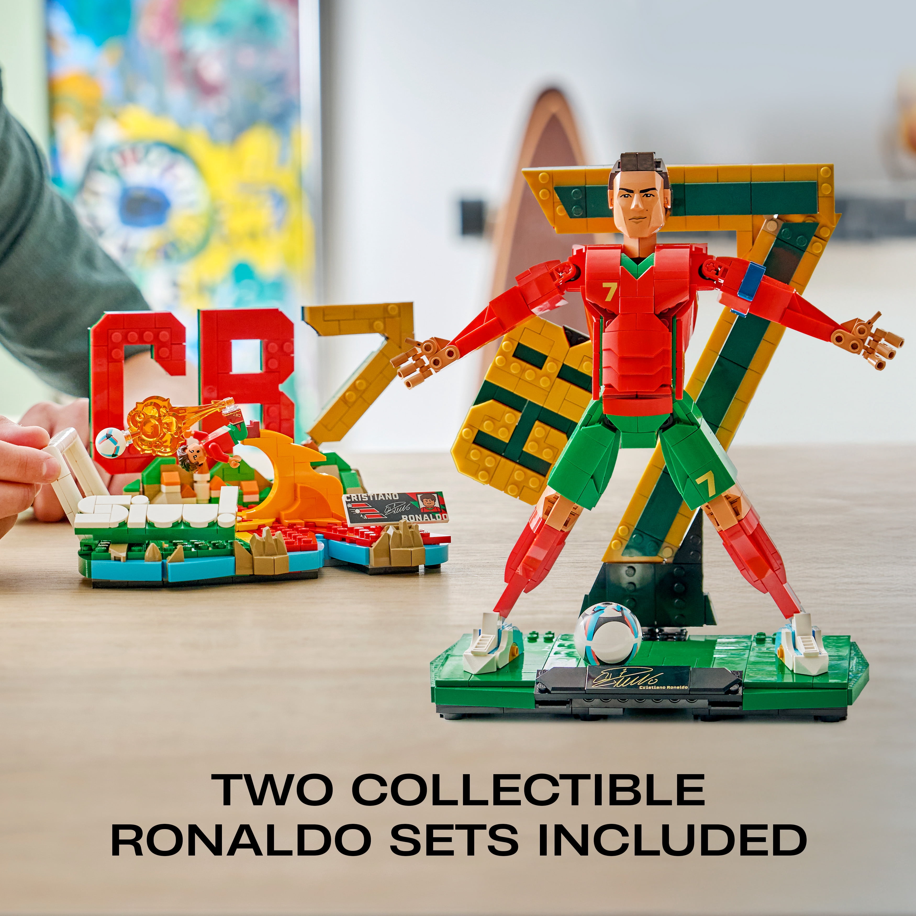 LEGO Editions Cristiano Ronaldo - Collector's Set Co-Pack - Building Toy for Kids - Soccer Collectible - Sports Decor for Boys & Girls, Ages 12+ - Gift Idea for Soccer Fans - 66823