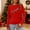 Red, variant on Womens Long Sleeve Merry Christmas T-Shirts Casual Merry and Graphic Tee Christmas Tree Tops