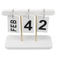 thumbnail image 1 of Vintage Perpetual Standing Flip Calendar, Large Display Desk Decor Calendar for  with Creative Design, Multifunctional and Precise Date Display, 1 of 8