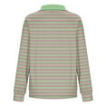 thumbnail image 3 of Hvot&aat Women's Loose Ribbed Knit Shirts Gradient Button Down Lapel Blouse Casual Long Sleeve Coat, 3 of 4