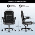 thumbnail image 6 of CloudRest Pro Office Chair, 400LBS Wide Seat Ergonomic Computer Desk Chair High Back Executive Leather Chair Adjustable Task Chair Lumbar Back, Black, 6 of 8
