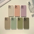 thumbnail image 4 of Compatible with iPhone 12 Case，Simple Cute Solid Color Design Frosted Soft TPU Silicone Anti-Fall Anti-Scratch Slim Shockproof Protective Case for iPhone 12 -Pink, 4 of 12