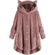 thumbnail image 1 of Xishao - Abrigos para mujer, color sólido, manga larga, forro polar sintético, diseño de orejas de gato, con capucha, botones, chamarra suelta, para invierno, esquí, rosa, talla XXXL Xishao ropa, 1 of 2