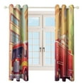 thumbnail image 3 of Fire Engine Car Truck Window Curtain Panels Grommet Blackout Curtains Blackout Curtains for Living Room, 3 of 7