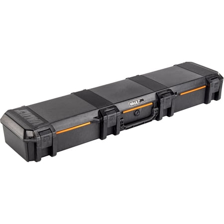 Vault by Pelican V770 Single Rifle Case Crushproof Dustproof Weather Resistant Heavy-Duty Handles 4 Layers of Foam 4 Push Button Latches - Black