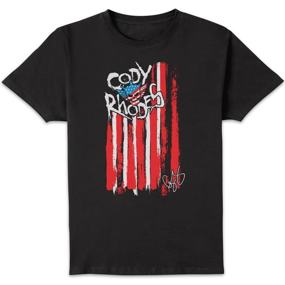 Official WWE Cody Flag Adults T-Shirt - Black