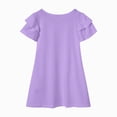 thumbnail image 7 of HCNTES Girls Casual Dresses Adorable Short Sleeve Solid Color Dress for Daily Wear, 7 of 7