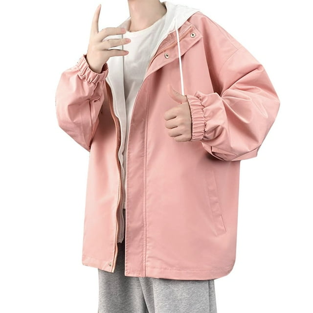 Veste Blouse à Manches Longues Automne Hiver à Capuche avec Poches
