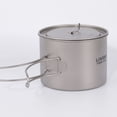 thumbnail image 3 of Lixada Pot en Titane 900ml Ultraléger Portable avec Couvercle et Poignée Pliable pour Camping Randonnée, 3 of 7