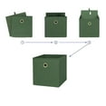 thumbnail image 3 of Mainstays Collapsible Fabric Cube Storage Bins (10.5" x 10.5"), Green Boucle, 4 Pack, 3 of 6