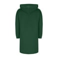 thumbnail image 6 of HOMBOM Womens Zip-Up Sweatshirt Hooded Heavyweight Long Long Sleeve Solid with Pocket Winter Green Jackets for Women, 6 of 7