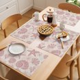 thumbnail image 5 of Pink Coastal Summer Placemats Set of 4 Coral Shell Starfish Vintage Place Mats Indoor Wipeable Table Mats Washable Cloth Dining Table Placemats for Kitchen Holiday Party Home Decor 13x19 Inch, 5 of 9