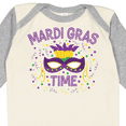 thumbnail image 4 of Inktastic Mardi Gras Time Party Mask Boys or Girls Long Sleeve Baby Bodysuit, 4 of 5