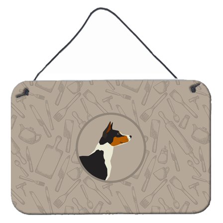 Carolines Treasures CK2164DS812 Basenji In the Kitchen Wall or Door Hanging Prints  8x12 multicolor