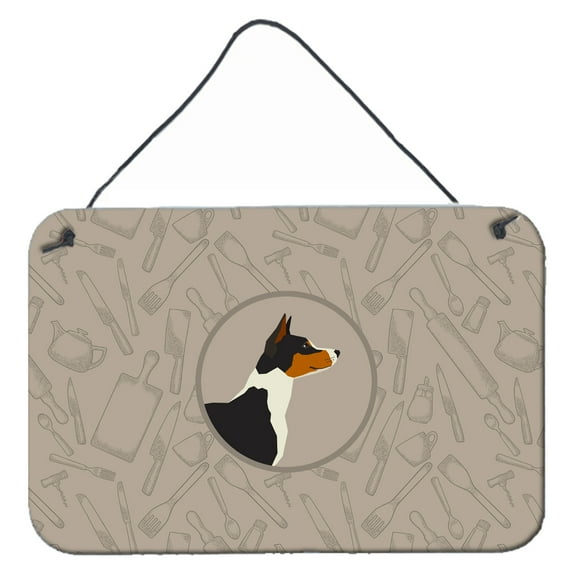 Carolines Treasures CK2164DS812 Basenji In the Kitchen Wall or Door Hanging Prints  8x12 multicolor