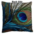 thumbnail image 2 of ABPHQTO Funda de almohada de pavo real, funda de almohada de lentejuelas de sirena reversible de pavo real, funda de cojín para decoración del hogar, 40x40 cm, 2 of 2