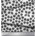 thumbnail image 3 of Soimoi Black Moss Georgette Fabric Geometrical Star Geometric Decor Fabric Printed Yard 42 Inch Wide, 3 of 3