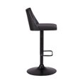 thumbnail image 4 of Taburete de bar Armen Living Milan, ajustable, giratorio, de madera negra, 4 of 9