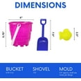 thumbnail image 3 of 4E's Novelty 12 Sets Beach Toys, Sand Buckets, Shovels & Molds, Kids Summer Party Favors, 3 of 9