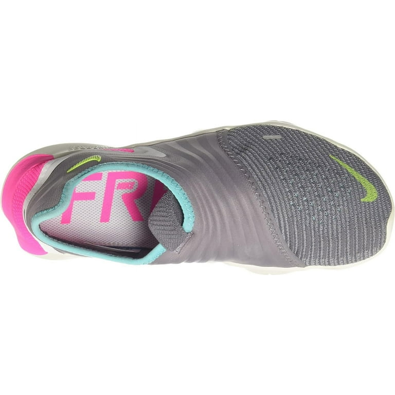 Women's free rn flyknit top 3.0 running shoes - black/green/white